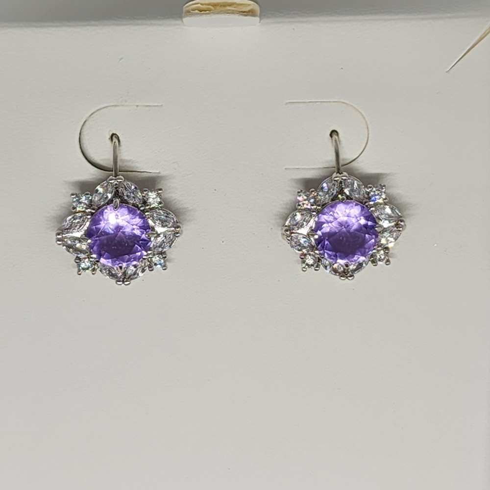 AMETHYST DANGLED EARRINGS - BOMB PARTY - Picture 6 of 7